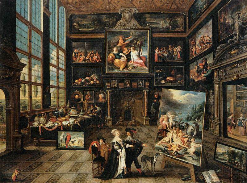 Cornelis de Baellieur Interior of a Collectors Gallery of Paintings and Objets d'Art France oil painting art